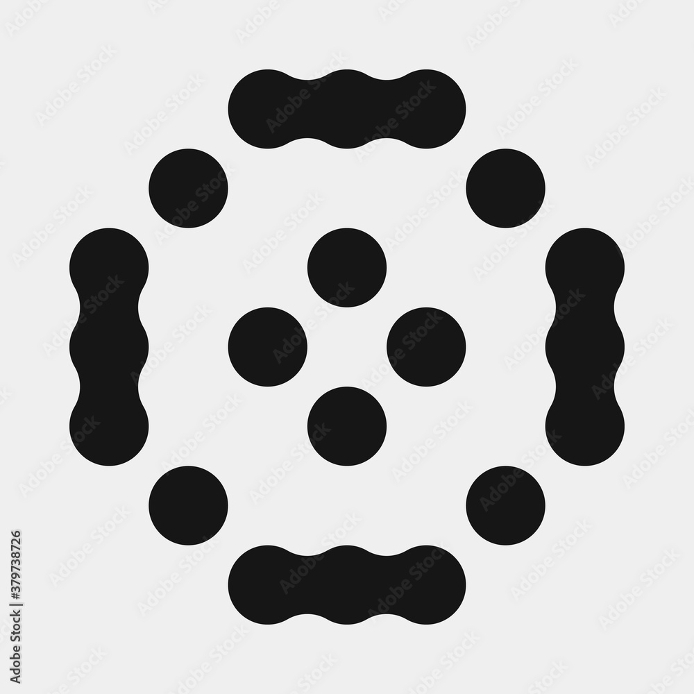 Abstract Cross Pattern Dots Logo generative computational art illustration Abstract Cross Pattern Dots Logo generative computational art illustration