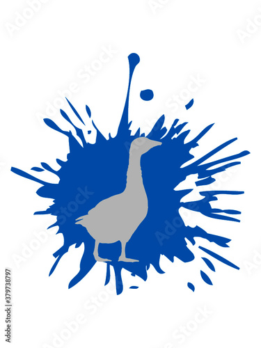 Farbklecks Tropfen Gans 