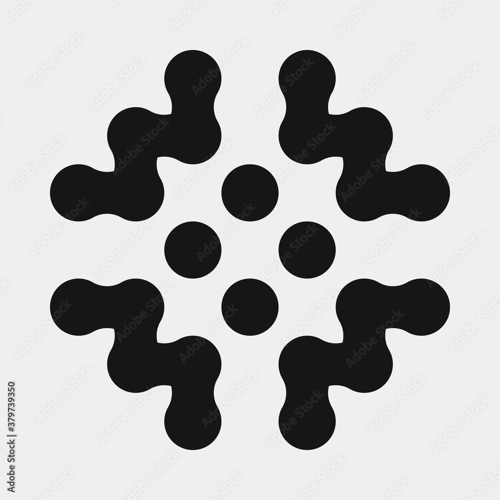 Abstract Cross Pattern Dots Logo generative computational art illustration Abstract Cross Pattern Dots Logo generative computational art illustration