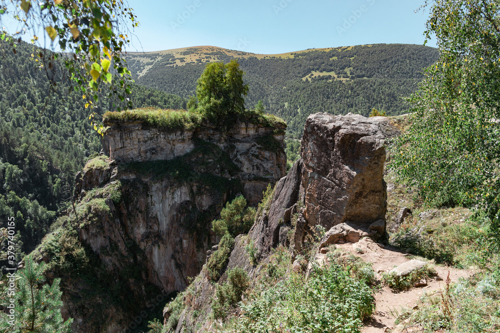 Scenic caucasus mountains