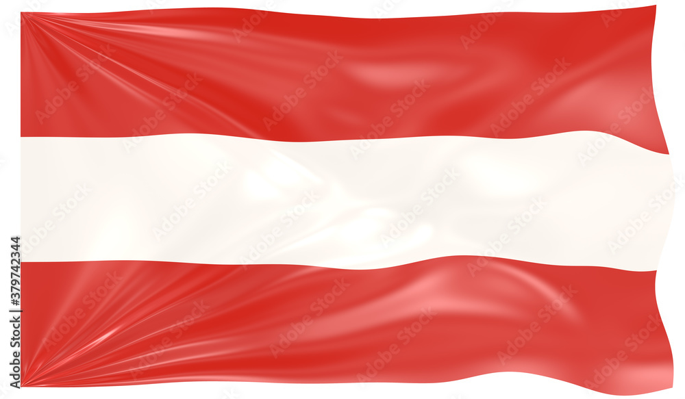 Detailed Illustration of a Waving Flag of Austria Detailed Illustration of a Waving Flag of Austria