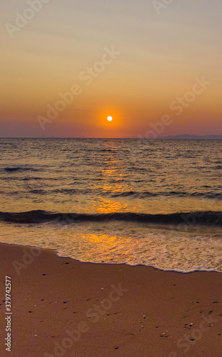 puesta de sol desde playa en sonora M  xico 