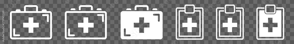 First Aid Kit Icon White | Emergency Box Illustration | Medical Help Symbol | Paramedic Bag Logo | Cross Sign | Isolated Transparent | Variations First Aid Kit Icon White | Emergency Box Illustration | Medical Help Symbol | Paramedic Bag Logo | Cross Sign | Isolated Transparent | Variations