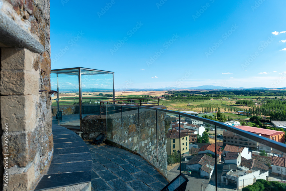 ALBA DE TORMES VISTAS DESDE EL CASTILLO DUQUES DE ALBA Stock Photo