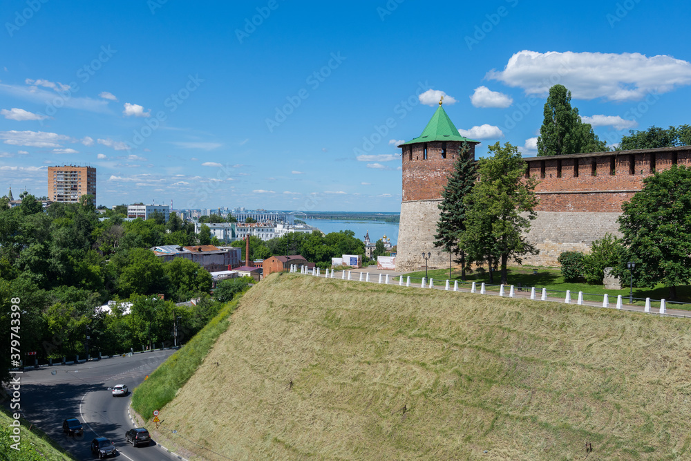 view of the Kremlin tower in Nizhny Novgorod