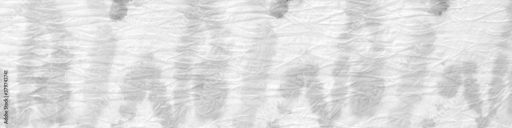 Fototapeta premium Light Gray Ikad Pattern. Tie Dye Shibori. Paint