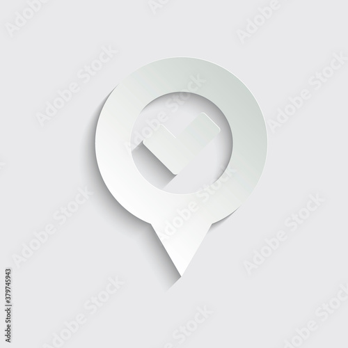 paper map point icon. GPS icon