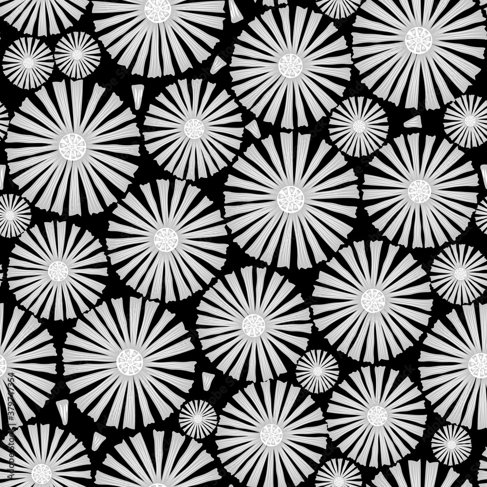 Abstract floral seamless pattern. Geometric background with flowers. Abstract floral seamless pattern. Geometric background with flowers.