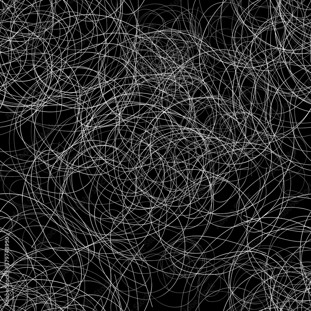 Obraz premium Hand-drawn circles. line pen doodle. Seamless background. Vector illustration