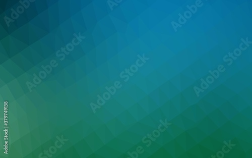 Light Blue, Green vector triangle mosaic texture. A completely new color illustration in a vague style. New texture for your design.
