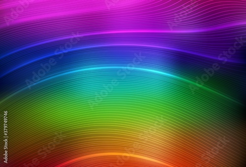 Dark Multicolor vector blurred shine abstract background.