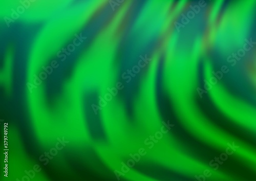 Light Green vector background with bent lines. A vague circumflex abstract illustration with gradient. A completely new marble design for your business.