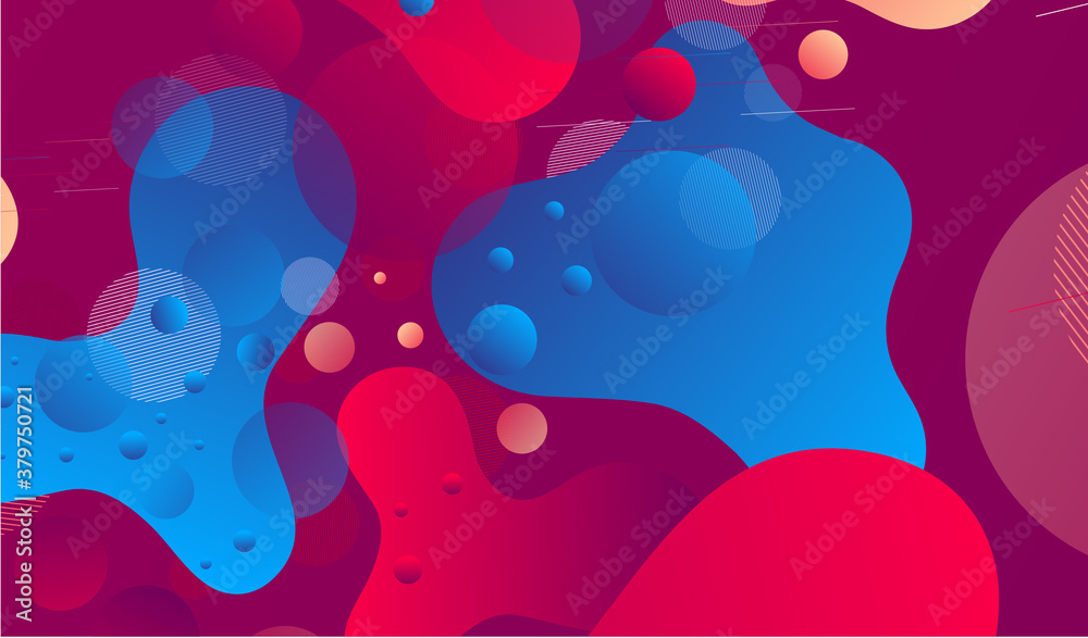 Landing page template with liquid fluid shapes and geometric patterns for business website design. illustration Landing page template with liquid fluid shapes and geometric patterns for business website design. illustration