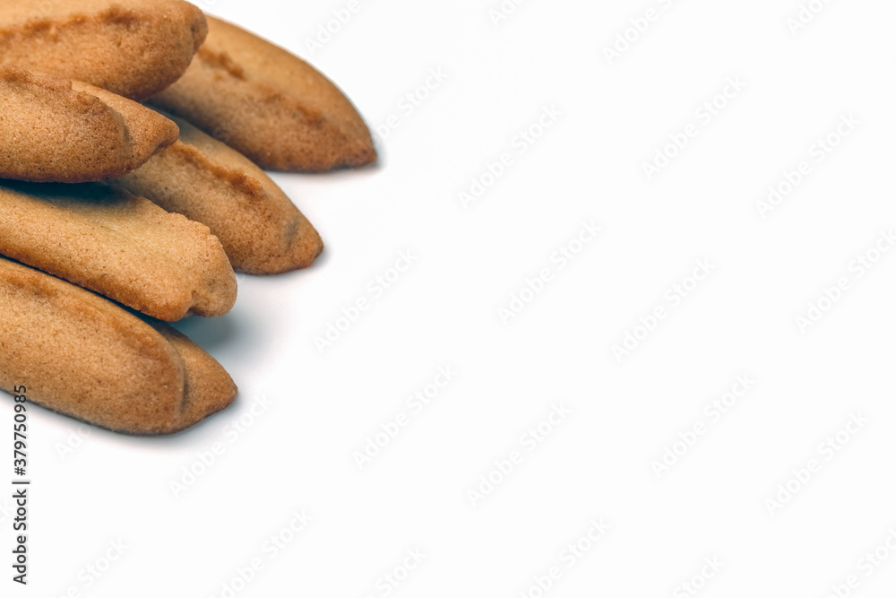shortbread close-up on a white background. macro shortbread close-up on a white background. macro