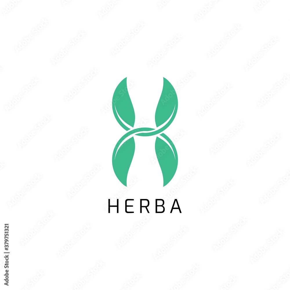 Letter H organic logo design vector template Letter H organic logo design vector template