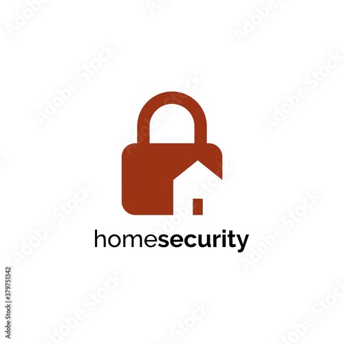 Home security logo design  illustration vector template
