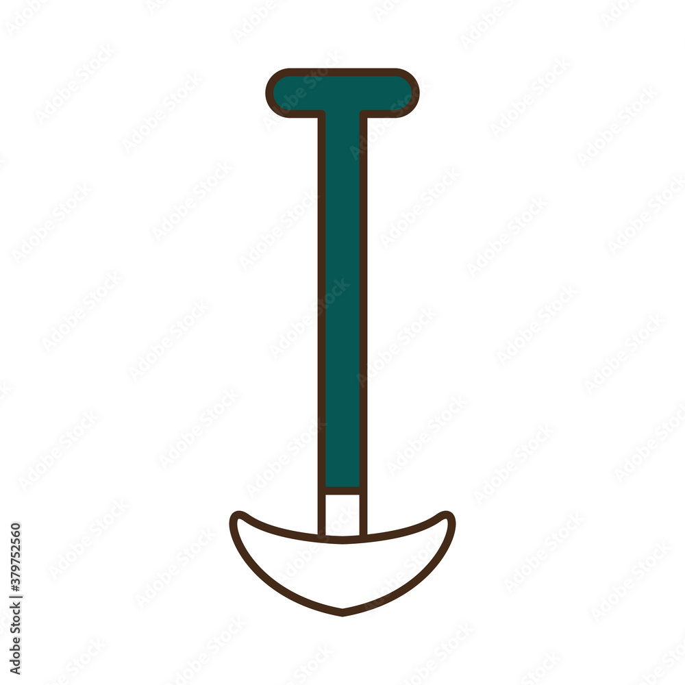garden shovel line and fill style icon vector design garden shovel line and fill style icon vector design