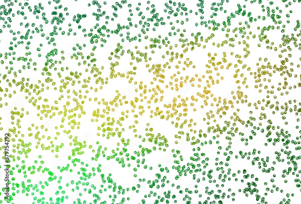 Light Green, Yellow vector backdrop with dots. Light Green, Yellow vector backdrop with dots.