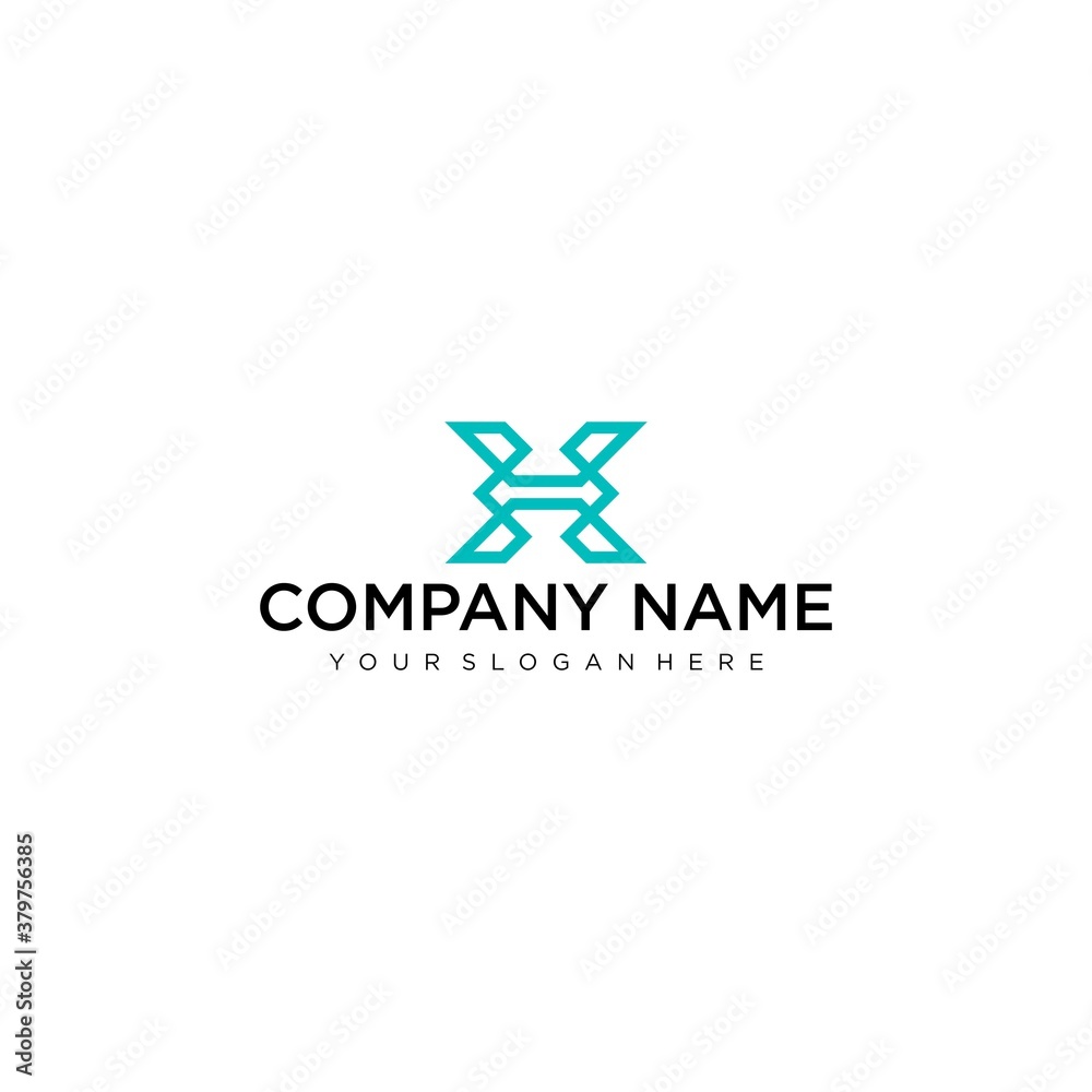 Letter H logo icon design template elements