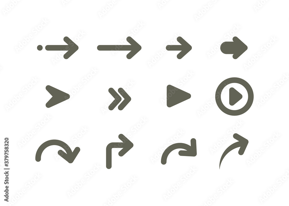 modern arrows flat symbol isolated on white background modern arrows flat symbol isolated on white background