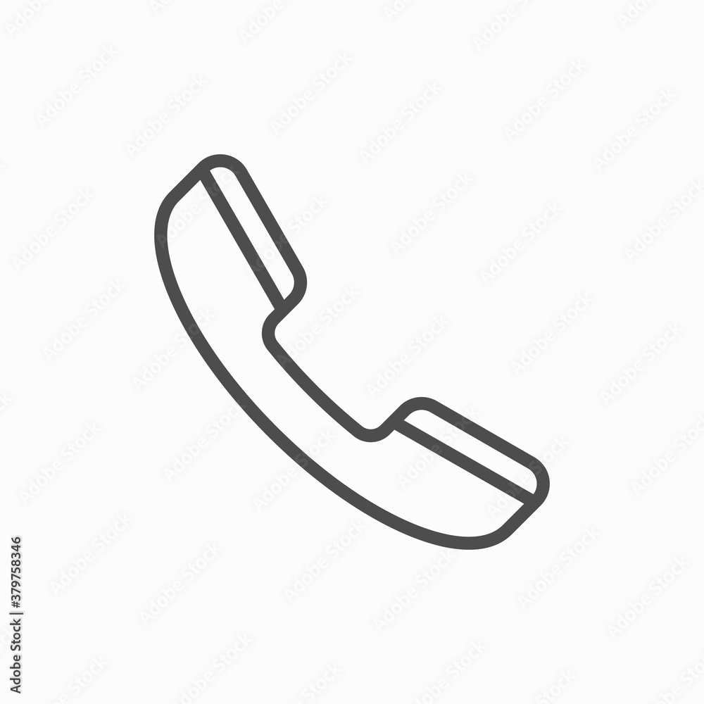 Phone call line symbol vector for web