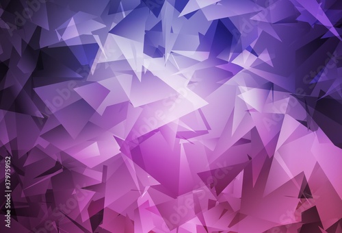 Light Purple  Pink vector triangle mosaic template.