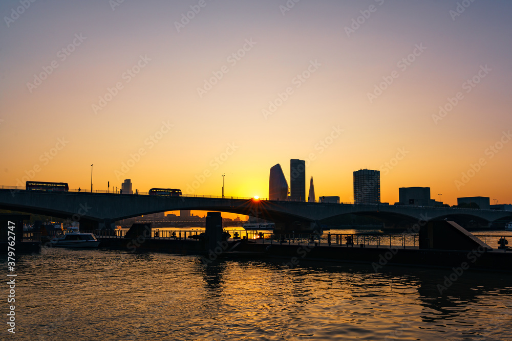 London Bridge at sunrise view London Bridge at sunrise view