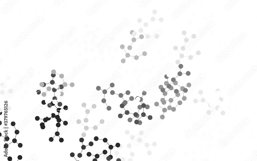 Obraz premium Light Gray vector background with forms of artificial intelligence.