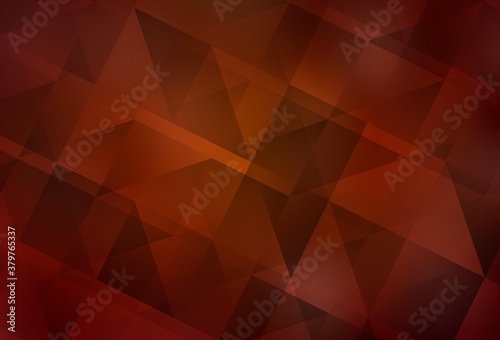 Dark Red, Yellow vector shining triangular layout.