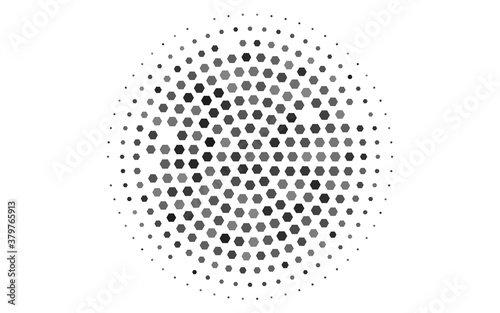Light Silver, Gray vector background with hexagons. Illustration with set of colorful hexagons. Pattern for texture of wallpapers.