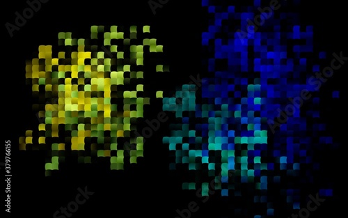 Dark Multicolor  Rainbow vector texture in rectangular style. Decorative design in abstract style with rectangles. The template can be used as a background.