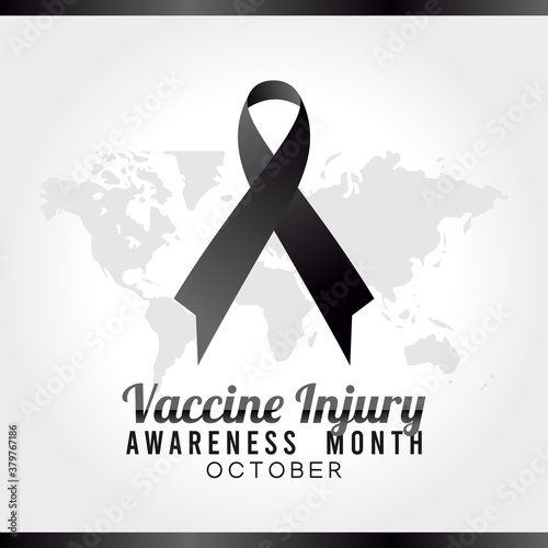 Vector graphic of vaccine injury awareness month good for vaccine injury awareness month month celebration. flat design. flyer design.flat illustration.