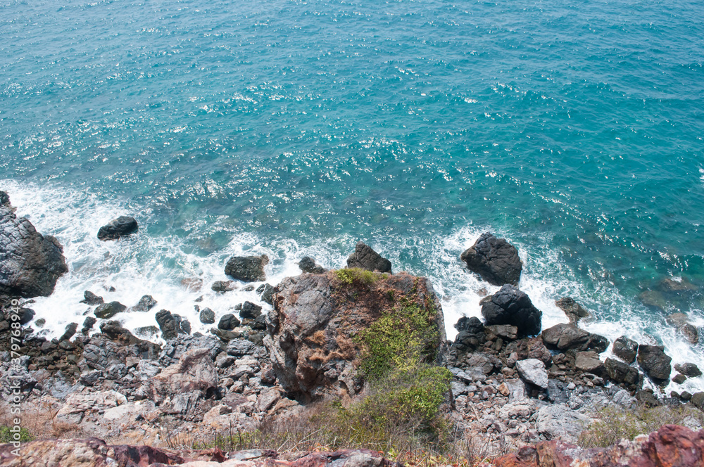 waves and rocks