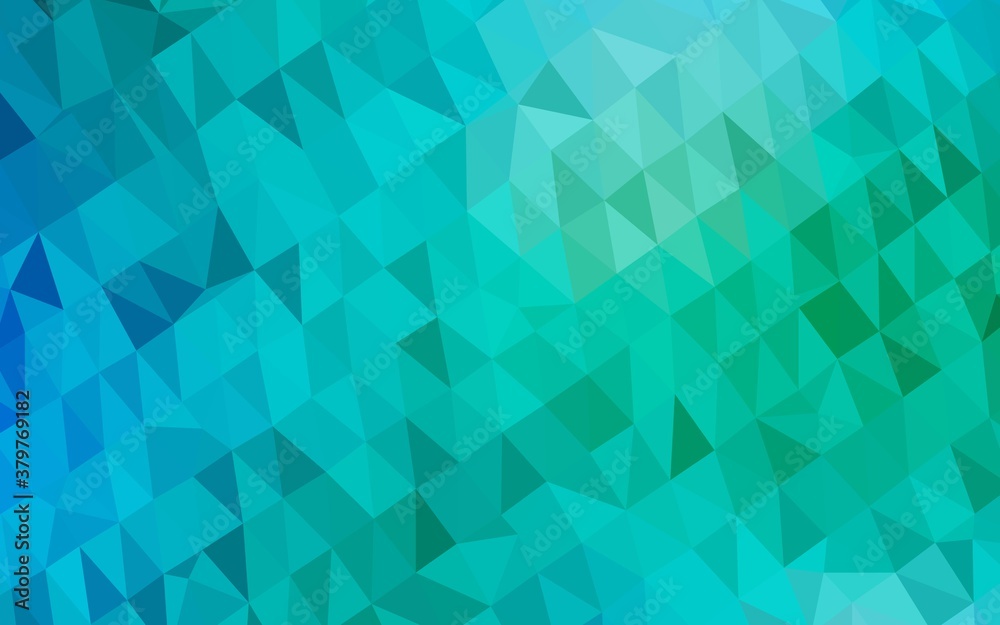 Obraz premium Light Blue, Green vector abstract polygonal cover. Colorful abstract illustration with gradient. Completely new template for your business design.