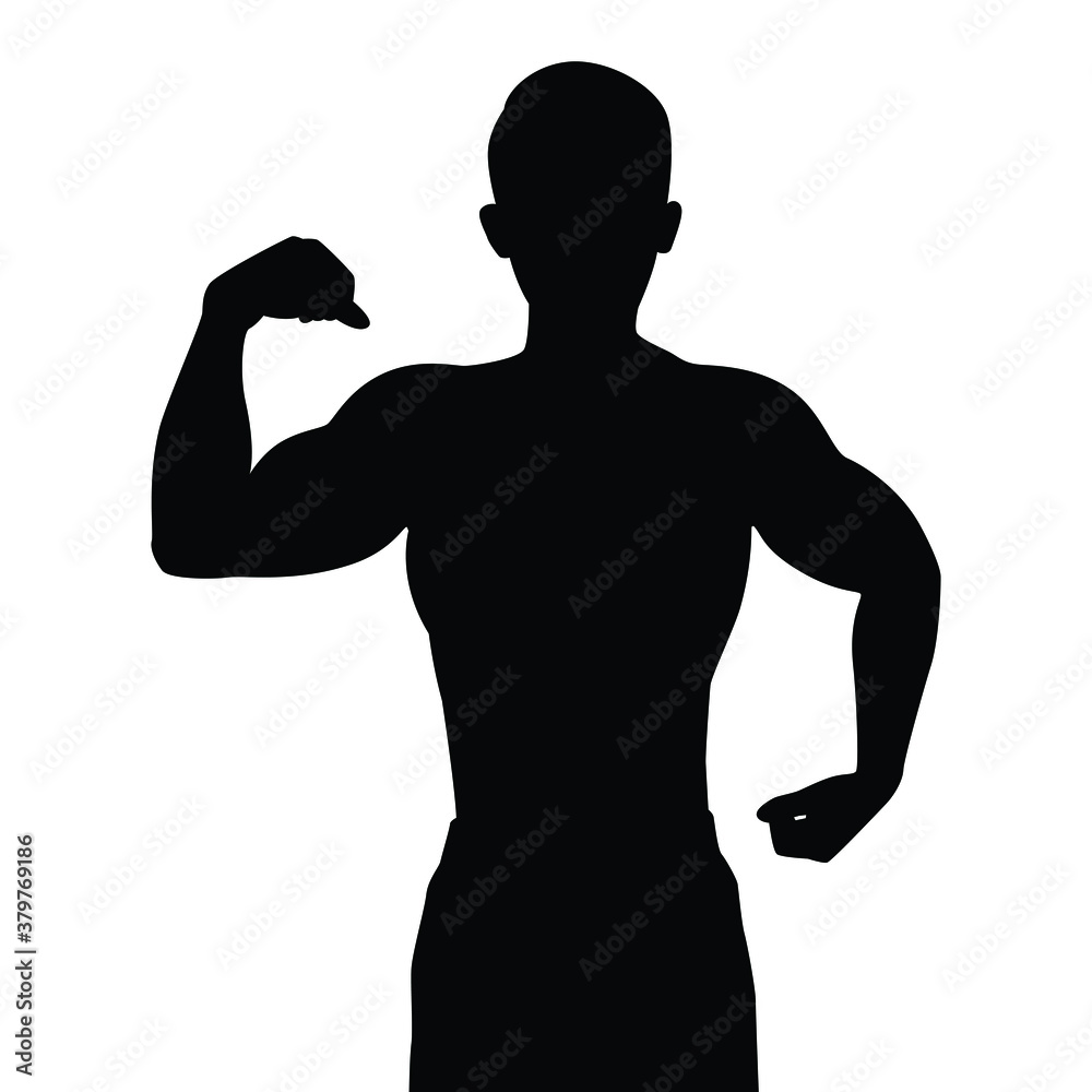 Fototapeta premium Body builder silhouette vector