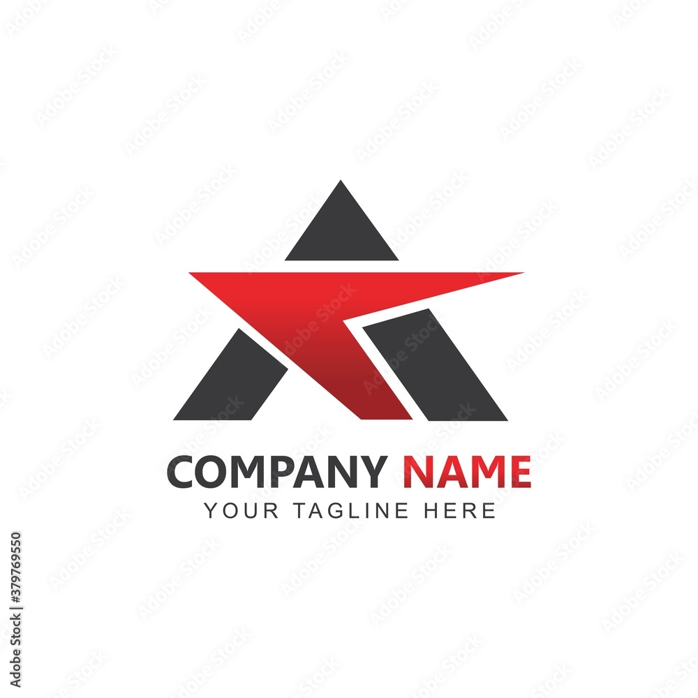Fototapeta premium Initial A Star Logo Design
