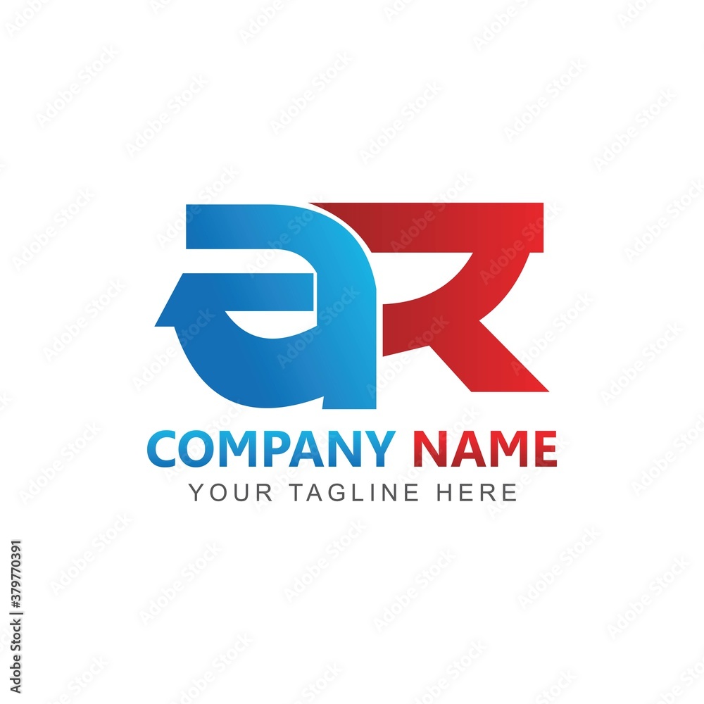 Initial AR Logo Design inspiration vector Initial AR Logo Design inspiration vector