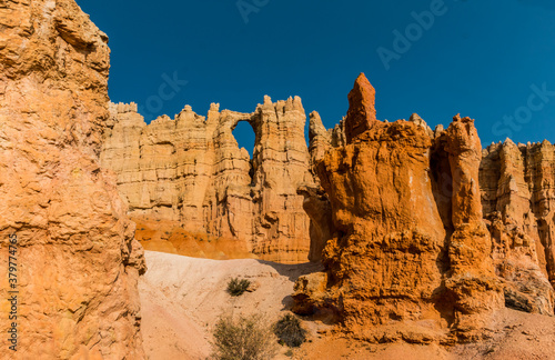 The Wall of Windows on The Peek A Boo Loop Trail  Bryce Canyon National Park  Utah USA