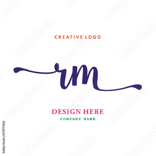 pharmacy logo letter RM is simple, easy to understand and authoritative