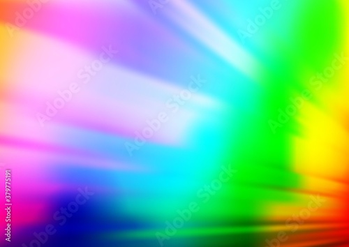 Light Multicolor, Rainbow vector backdrop with long lines. Lines on blurred abstract background with gradient. Best design for your ad, poster, banner.