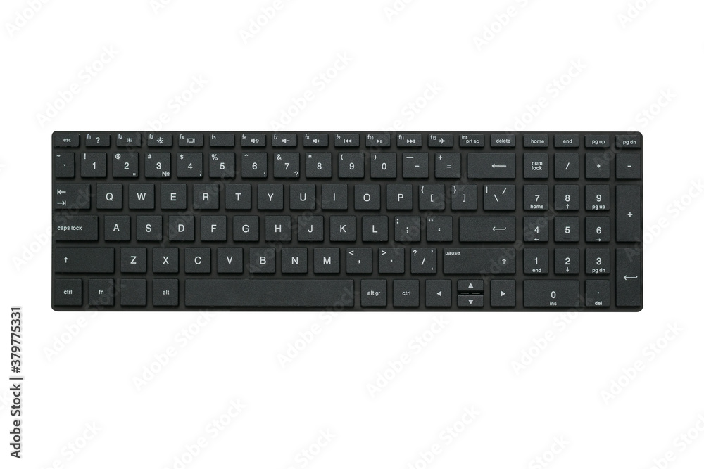 Laptop keyboard isolated on a white background. Laptop keyboard isolated on a white background.