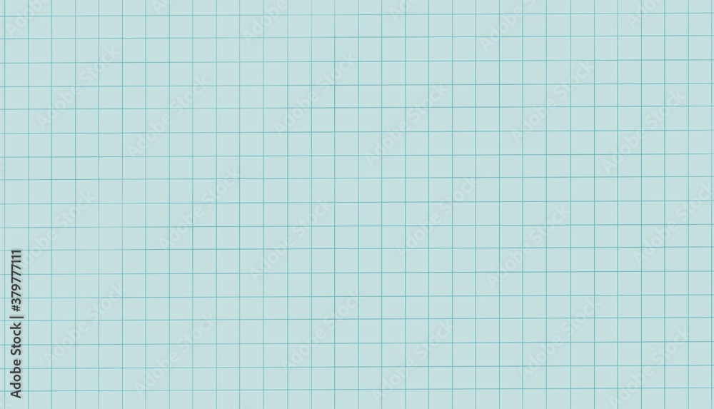 Blue square grid on blue background, seamless sheet texture of paper, Illustration business office and the bathroom wall and education.