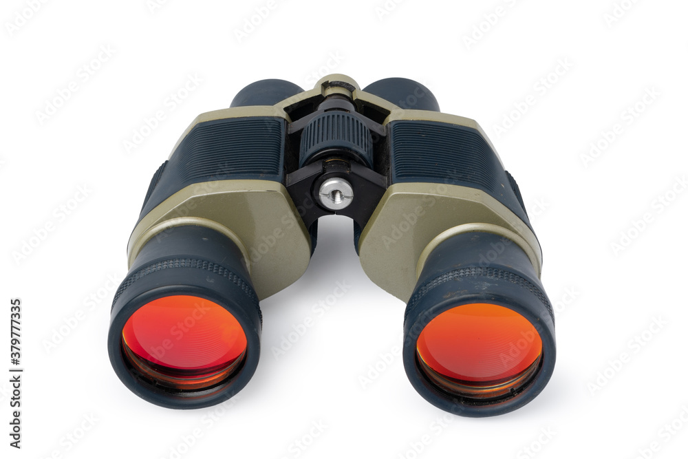 Pair of binoculars isolated on white background Pair of binoculars isolated on white background
