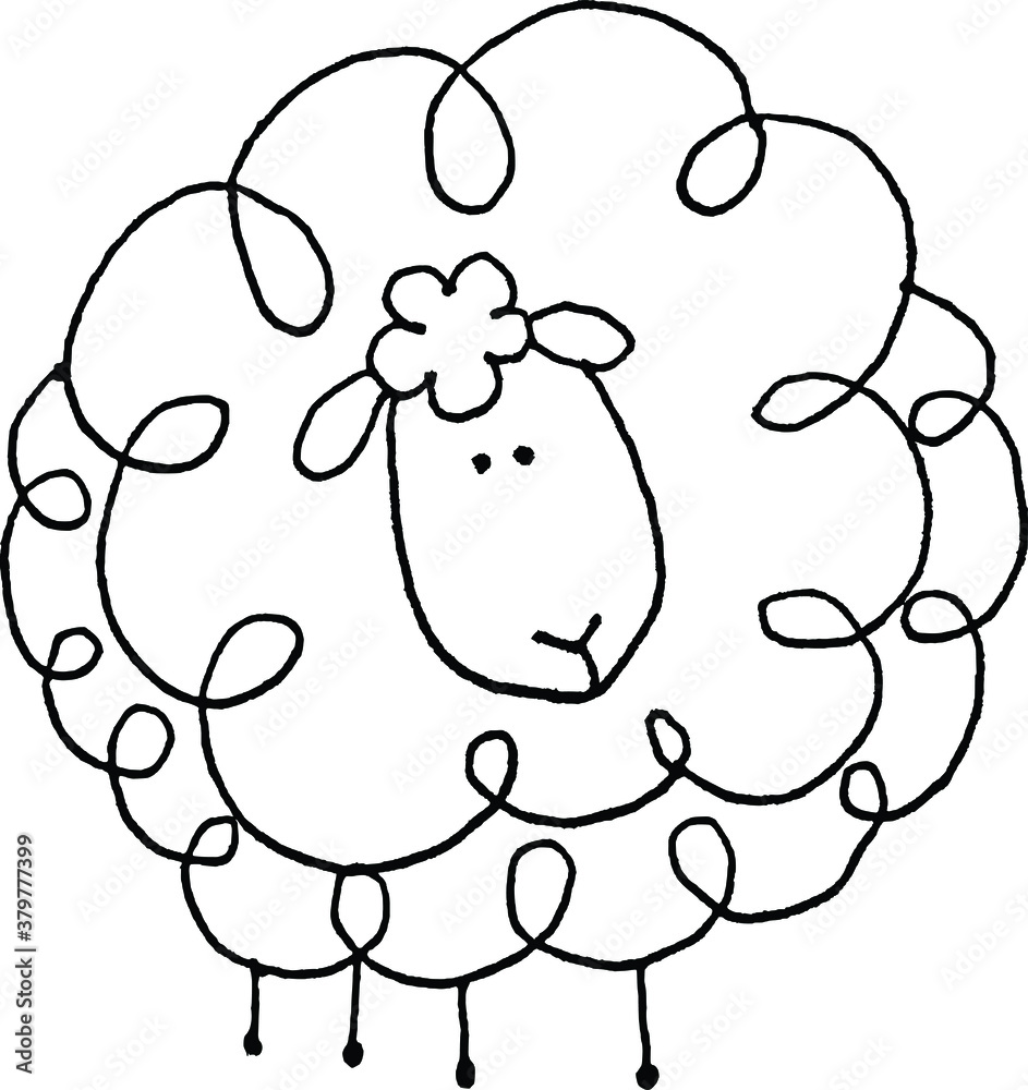 vector cartoon sheep animals background