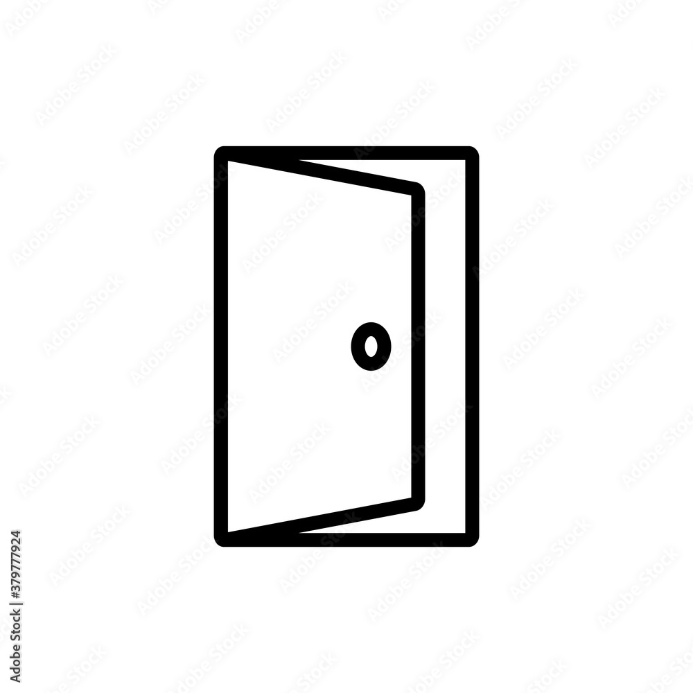 Door Icon Design Vector Template Illustration Door Icon Design Vector Template Illustration