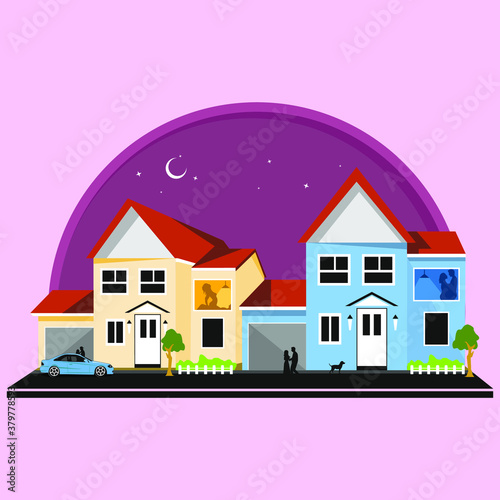 house in the night