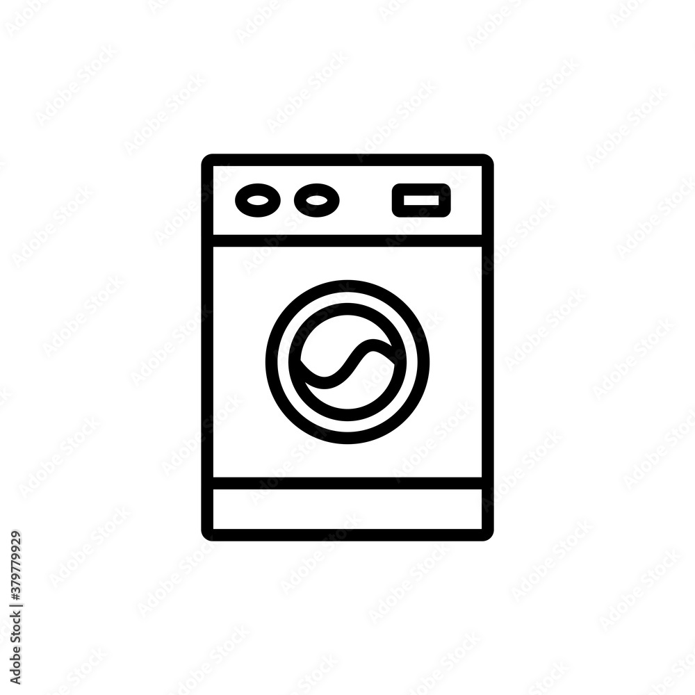 Washing Machine Icon Glyph And Outline Style Logo Design Vector Template Illustration Washing Machine Icon Glyph And Outline Style Logo Design Vector Template Illustration