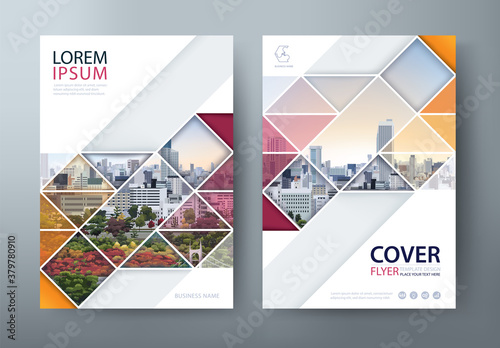 Annual report brochure flyer design template vector, Leaflet, presentation book cover templates, layout in A4 size