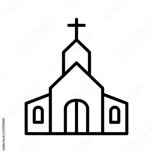 Church Religion Building Icon Design Vector Template Illustration