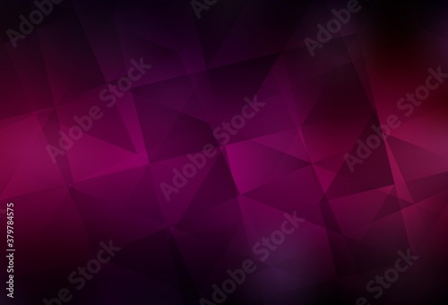 Dark Pink vector triangle mosaic template.